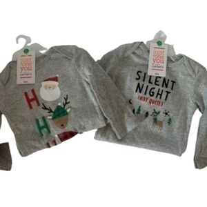 NWT. CARTER’S Christmas Bodysuits & Pants Set
